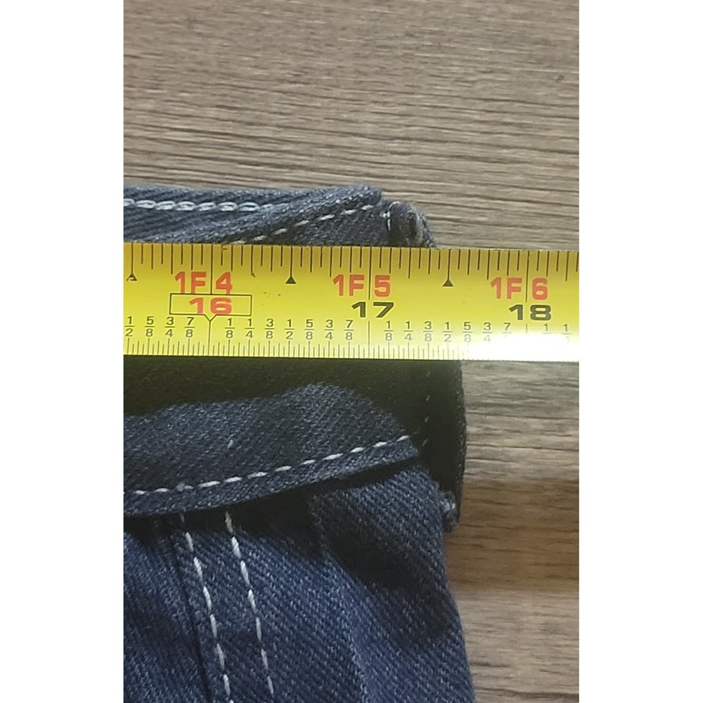 JNCO Lucky 7 Dice Jeans 34x26 Blue Denim Mid Rise Baggy Skater Y2K Rare Stretch - Picture 15 of 16